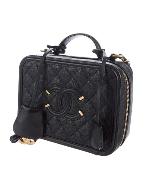 chanel cc filigree vanity case bag similar|chanel filigree vanity case medium.